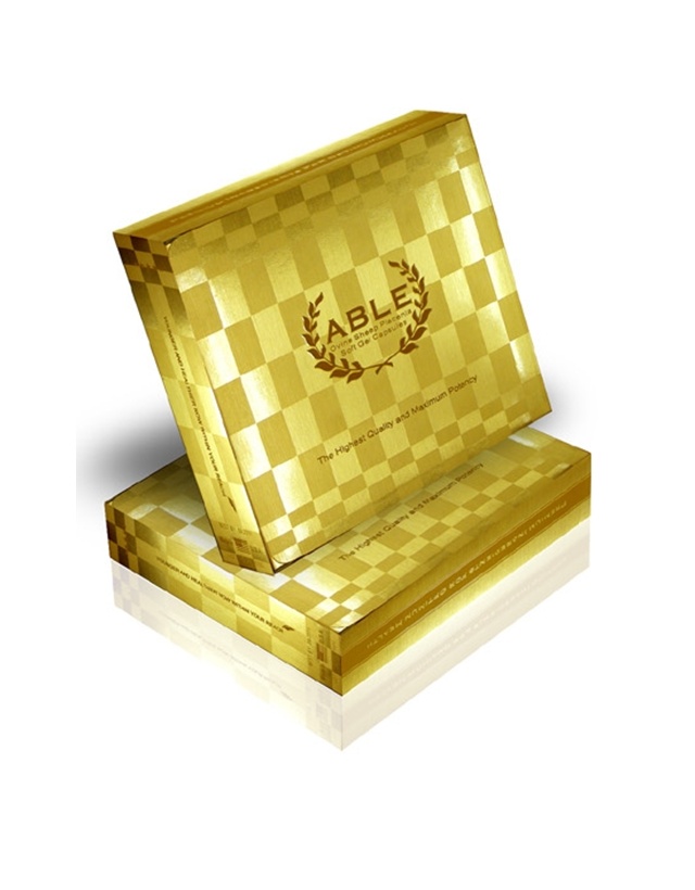 Caja dorada de Cápsulas ABLE PE