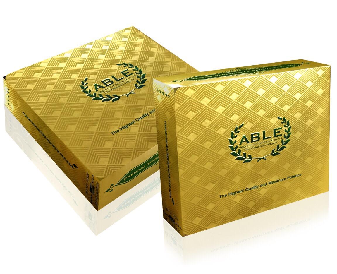 Cajas doradas de Cápsulas ABLE VP