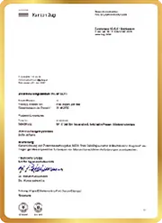 Inspection Certificate
